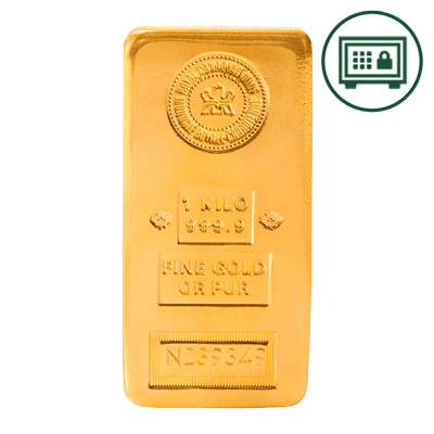 A picture of a Lingot d’or de 1 kg de la Monnaie royale canadienne - Stockage sécurisé